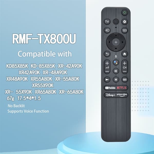 Erstatning av TV-fjernkontroll RMF-TX800U Stemme for Sony Smart TV KD-85X85K XR-42A90K