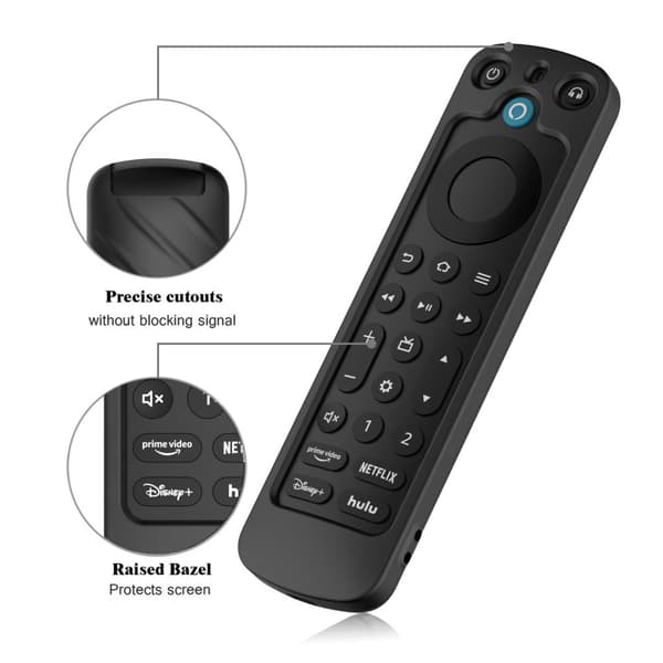 INF Beskyttelsesetui til Alexa Voice Remote Pro - Stødsikkert silikonecover 0