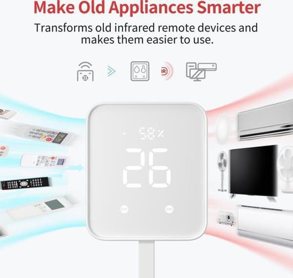 SwitchBot Hub 2 - Förvandla din mobil till en fjärrkontroll - Smart WiFi-hygrometer - Stöder Matter
