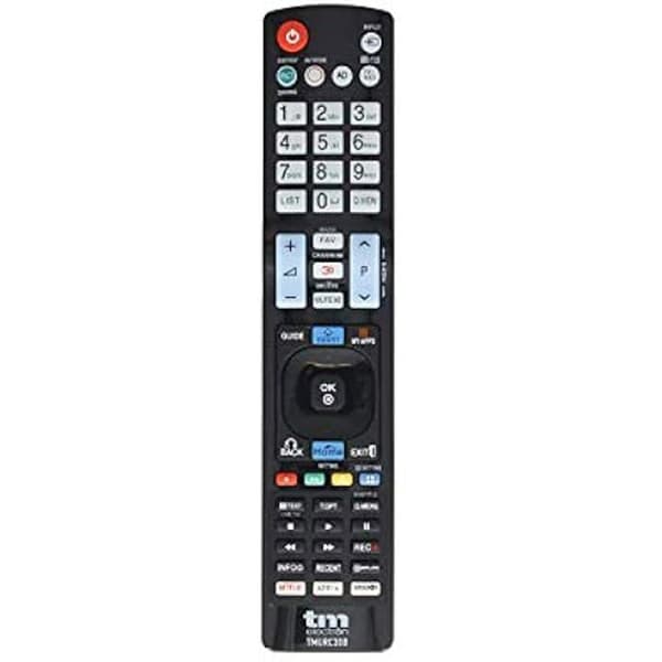 TM Electron TMURC300 Universal fjärrkontroll kompatibel med LG TV med direktåtkomstknappar för digitala plattformar (VOD)