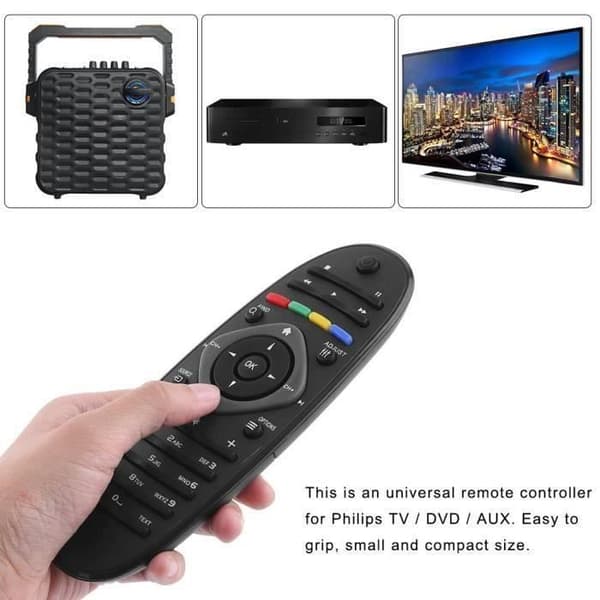 Philips TV/DVD/AUX ersättningsfjärrkontroll Universalfjärrkontroll Universalkontroll för Philips TV