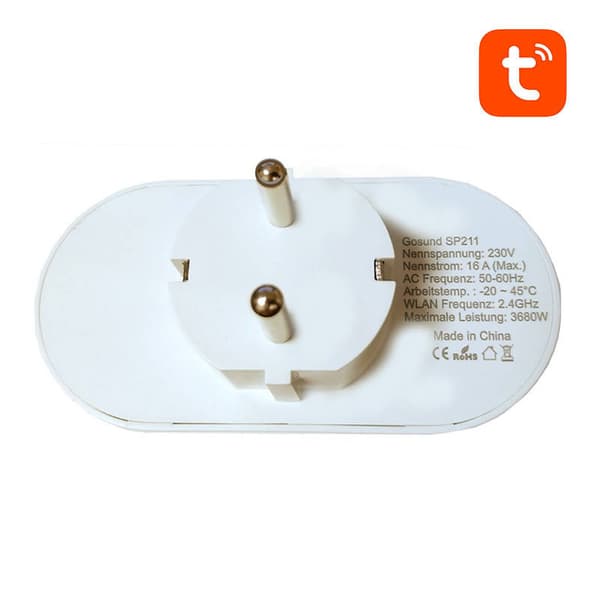 Dubbel smart plug WiFi Gosund SP211 3500W, Tuya
