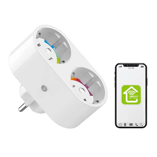 Dubbel smart plug WiFi Gosund SP211 3500W, Tuya