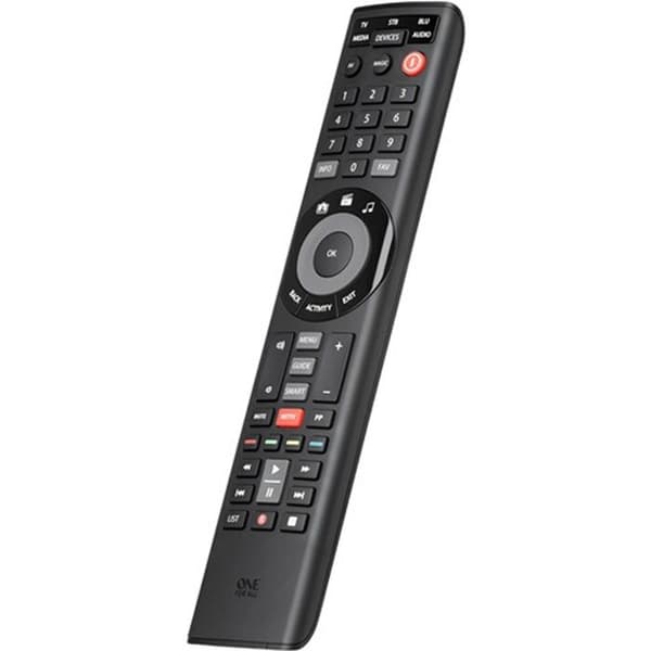 Universalfjärrkontroll - EN FÖR ALLA - URC 7955 - Styr 5 enheter - Bluetooth Smart - Lätt att använda Svart