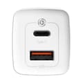 Miniatyrbillede 6 af 11: Hurtig rejseoplader Baseus GaN2 Lite USB+C 65W EU (hvid)