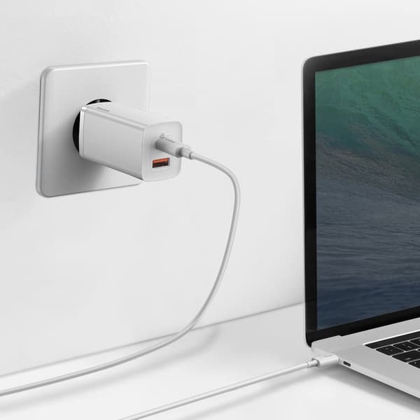 Hurtig rejseoplader Baseus GaN2 Lite USB+C 65W EU (hvid)