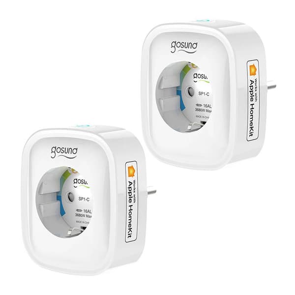 Smart stikkontakt WiFi Gosund SP1-H (2-pak)(HomeKit) 16A