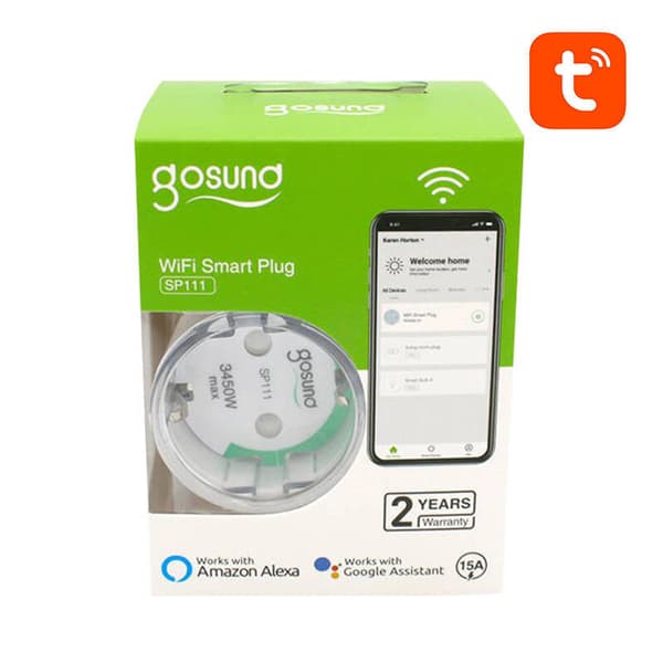 Smart stik WiFi Gosund SP111 3680W 16A, Tuya 4-pak