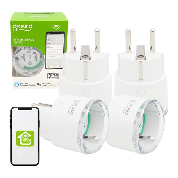 Smart stik WiFi Gosund SP111 3680W 16A, Tuya 4-pak