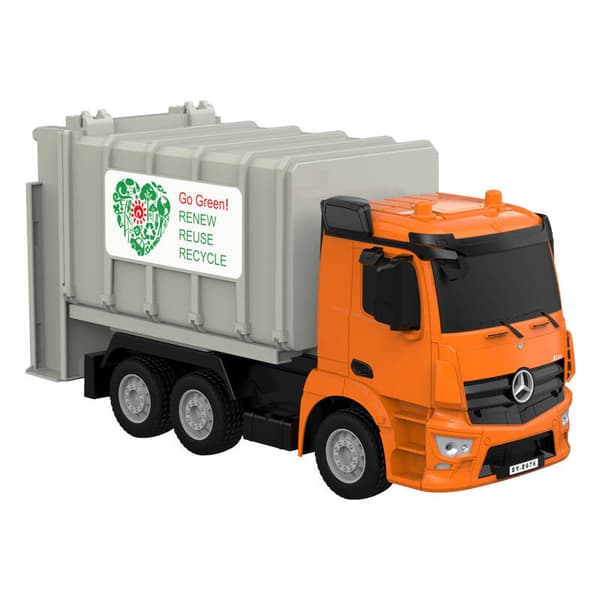 Fjärrkontroll RC sopbil 1:26 Double Eagle (orange) Mercedes-Benz Antos E676-003