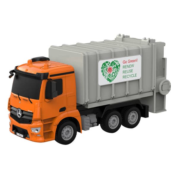 Fjärrkontroll RC sopbil 1:26 Double Eagle (orange) Mercedes-Benz Antos E676-003
