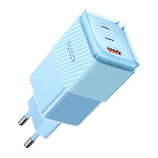 GaN 67W netoplader Mcdodo CH-1503 2x USB-C, USB-A (blå)