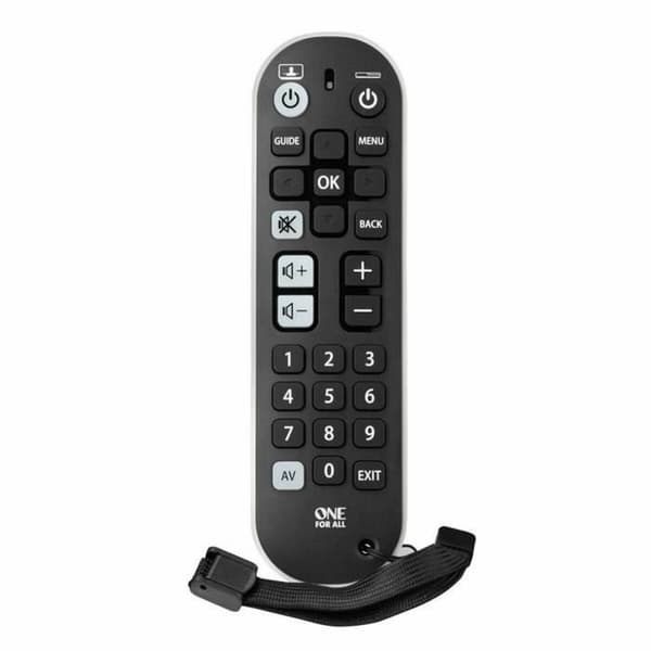 Universal fjernbetjening One For All Zapper + Hvid, Sort