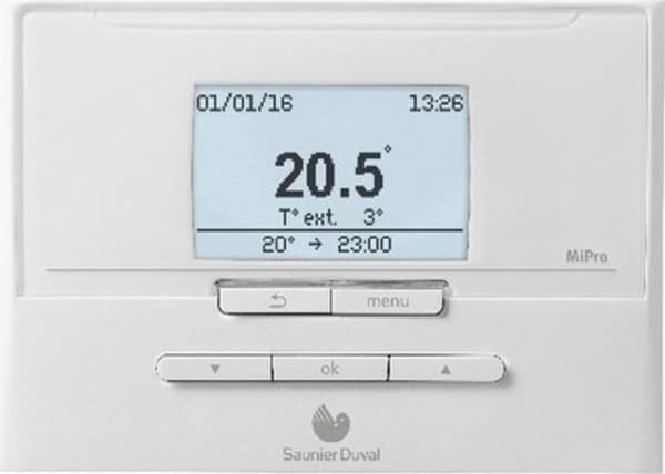 Saunier Duval - 0020218375 - MiPro Remote - Fjärrkontroll för MiPro-kontrollen, med eBUS-kontakt