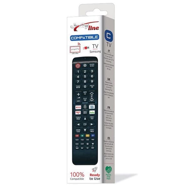 TV-fjärrkontroll för Samsung Mbg 1716 Svart