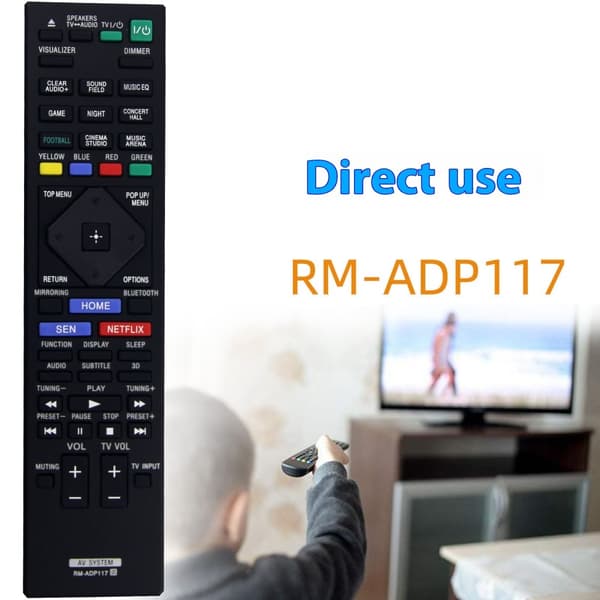 Fjernkontrollerstatning for RM-ADP117 for Sony hjemmekinospiller