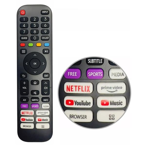 Fjärrkontroll Ersättning för EN2AE30H För Hisense 4K UHD Android Smart Tv