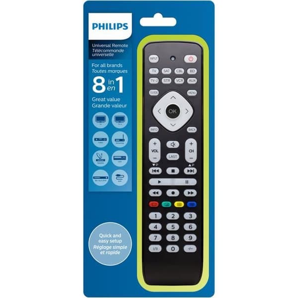 PHILIPS SRP2018 8 i 1 universell fjärrkontroll