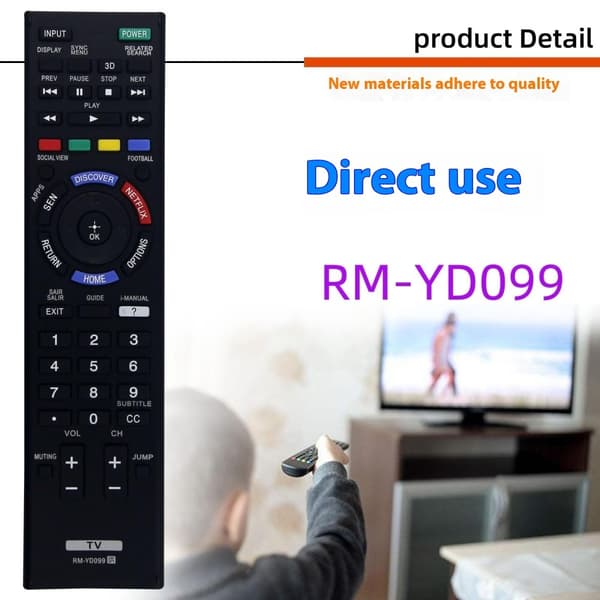 Fjärrkontroll Ersättning för RM-YD099 För Sony TV