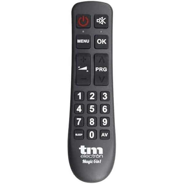 Universalfjärrkontroll - TM ELECTRON - TM Electron 6 i 1 - Svart - 6 enheter - Avancerade funktioner