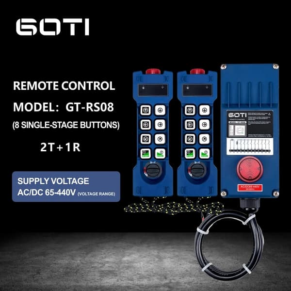Industriel Fjernbetjening, 100 Meter Betjeningsområde, IP65 Beskyttelse,GT-RS08 65-440V 2T1R