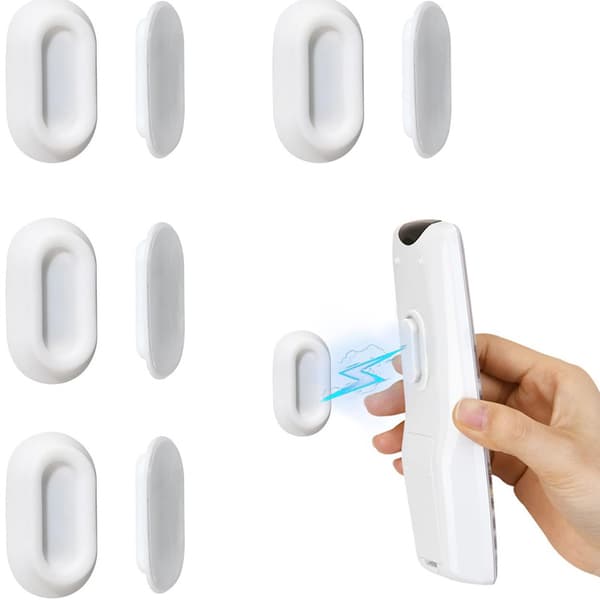 INF 4-pakning magnetisk fjernkontrollholder, silikon TV-fjernkontroll arrangør Hvit