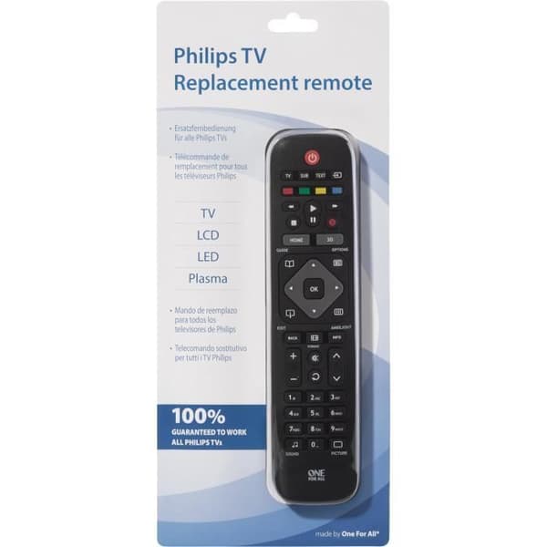 EN FÖR ALLA URC1913 Philips TV-fjärrkontroll
