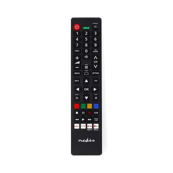 NEDIS Universell fjernkontroll forhåndsprogrammert for Panasonic TV-er - Knapper for Netflix / Youtube / Disney+