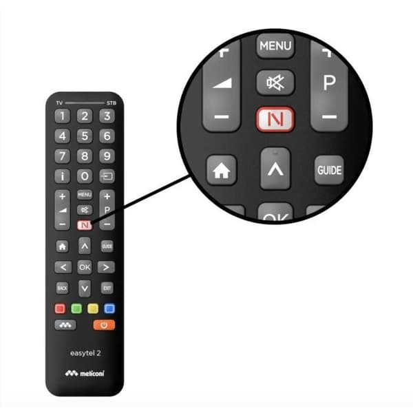 Meliconi - Universell fjernkontroll Easytel 2 for 1 TV + 1 Digitalkabel- eller Satellittmottaker