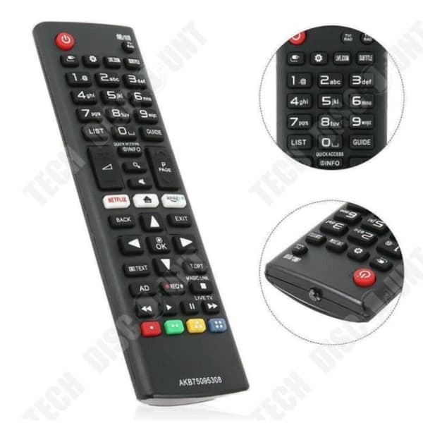 TD® Lämplig för LG TV LCD Smart Remote Control AKB75095308 43UJ6309 49UJ6309