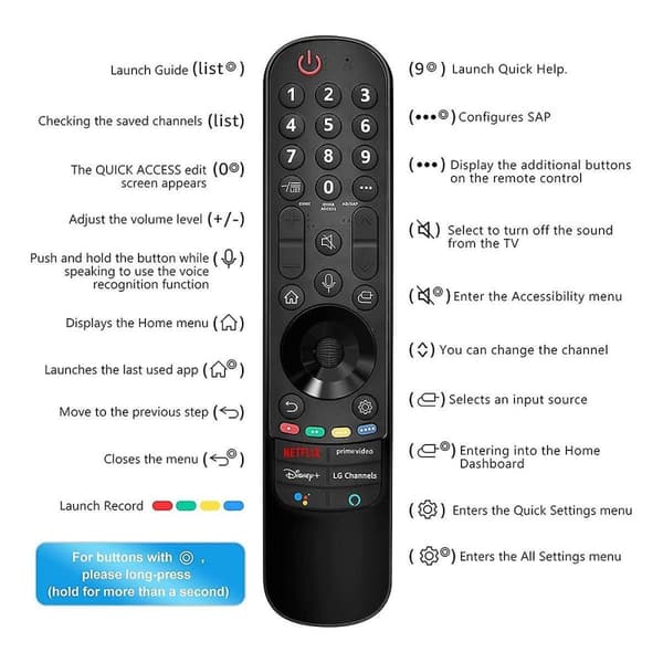 Universalfjernkontroll Mr22 For LG 4K/8K Smart TV