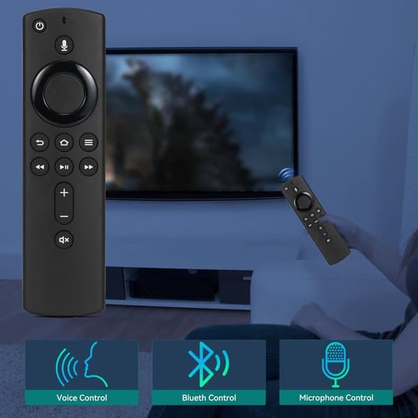 Applicera på L5B83H Smart TV Röstfjärrkontroll för Amazon 2nd 3rd Gen Fire Stick 4K Cube