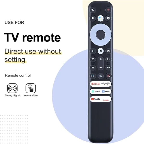 Äänitelevision kaukosäädin TCL RC902V:lle Yhteensopiva 75C641K 4K Ultra HD QLED Smart Androidin kanssa