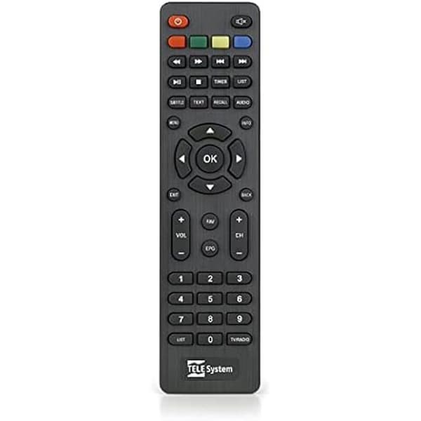 TELE SYSTEM TS6105 fjärrkontroll - Mångsidig kontroll - Svart - Infraröd - Set-top box