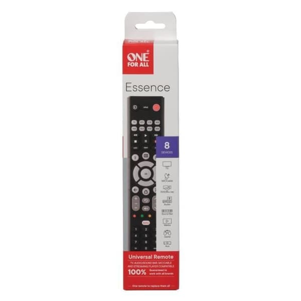 ONE FOR ALL universell fjärrkontroll - URC1282 – Essence Basic 8in1 Svart
