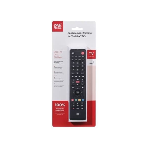 Universell fjernkontroll - ONE FOR ALL - URC1919 - 100% kompatibel - Toshiba-design - Svart