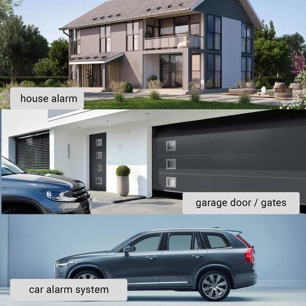 Leyf Lot med 2 garageport fjärrkontroller 433 MHz Universell fjärrkontroll