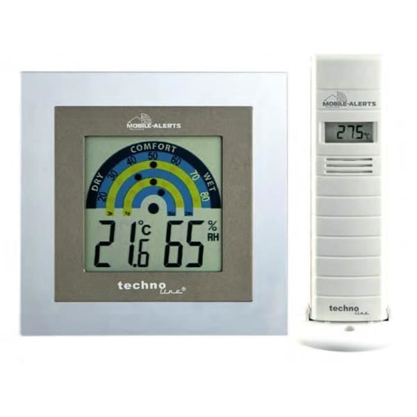Technoline MA 10260, Luftfuktighet, Temperatur, Trådlös, 100 m, Vit, Trådlös RF, Technoline MA 10200, MA 10230, MA 10250