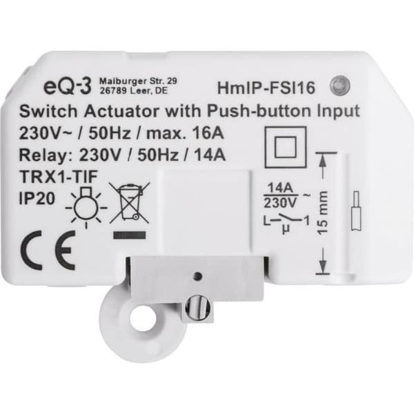 Homematic IP switch ställdon - Homematic - HmIP-FSI16 - 16 kanaler - Vit