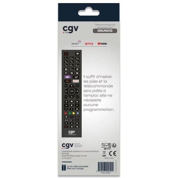 Vaihtokaukosäädin - CGV - FIDELIO Grundig - Grundig-televisioille - Ei ohjelmointia - Käyttövalmis
