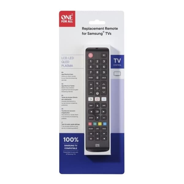 ONE FOR ALL URC4910 - Ersättningsfjärrkontroll för Samsung TV Svart