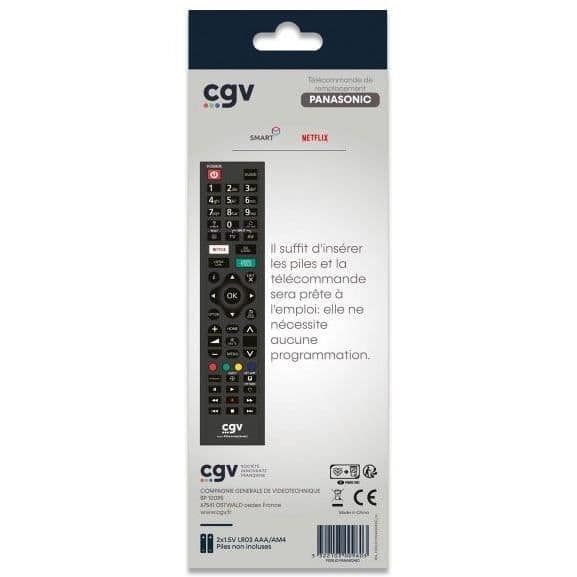Vaihtokaukosäädin - CGV - FIDELIO Panasonic - Panasonic-televisioille - Ei ohjelmointia - Käyttövalmis