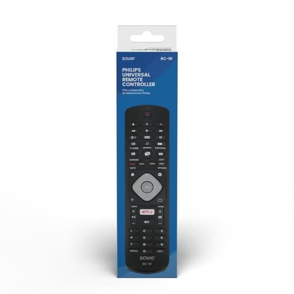 Universell fjernkontroll - SAVIO - Philips RC-10 SAV - Svart