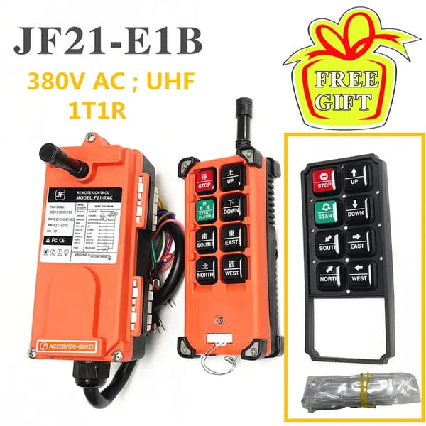 Trådløs Radio Fjernbetjening, Industriel Brug, 6 Kanaler, 380V UHF 1T1R