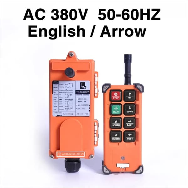Industriel trådløs radio, enkelt hastighed, fjernbetjening, 380V 50-60HZ EN 1T1R