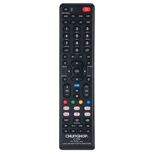 TV fjärrkontroll CHUNGHOP Ersättning för E-T908 För TCL TV