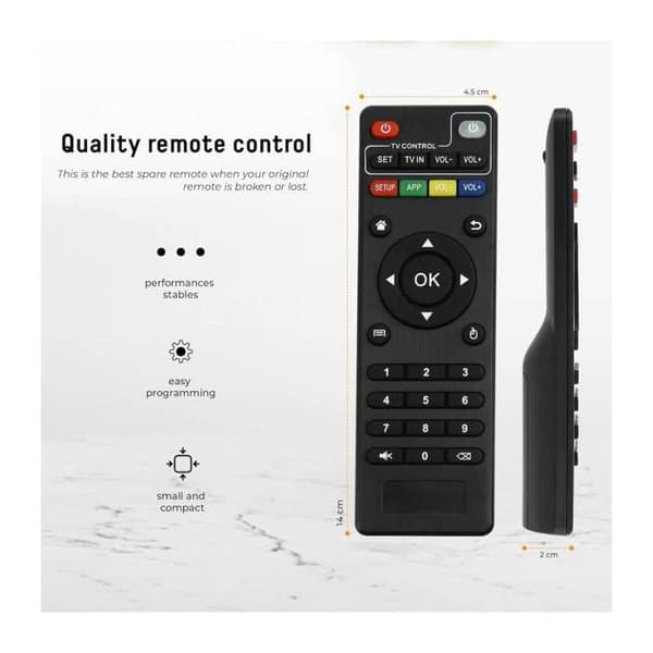 Tvtech - MXQPRORCX96AndroidBox - Ersättningsfjärrkontroll för Android Box x96 Mini