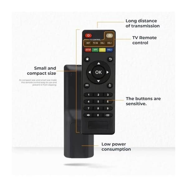 Tvtech - MXQPRORCX96AndroidBox - Ersättningsfjärrkontroll för Android Box x96 Mini