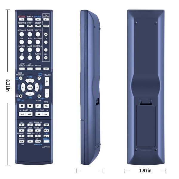 Fjärrkontroll Ersättning för AXD7692 För Pioneer AV Receiver Stereo System