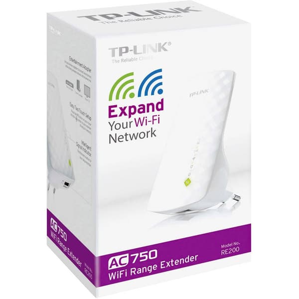 WiFi Repeater TP-LINK RE200 (RE200) 750 MBit/s 2.4 GHz, 5 GHz